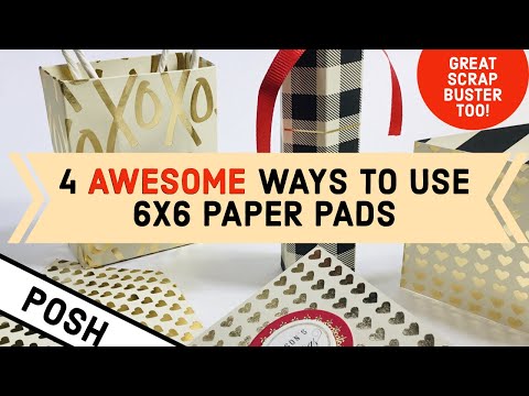 ⭐️6x6 PAPER PAD PROJECTS⭐️ 4 Awesome Ways To Use 6x6 Papers/ GET RID OF THOSE SCRAPS TOO/Easy DIY