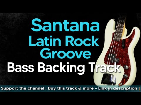 Santana Latin Rock Groove Backing Track  For Bass