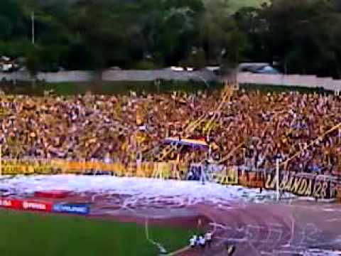 "Avalancha Sur ( Salida Tachira 3 Carabobo 1 )" Barra: Avalancha Sur &bull; Club: Deportivo Táchira