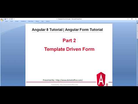 Part 2 Template Driven Form Angular Form Tutorial Angular 812 Tutorial
