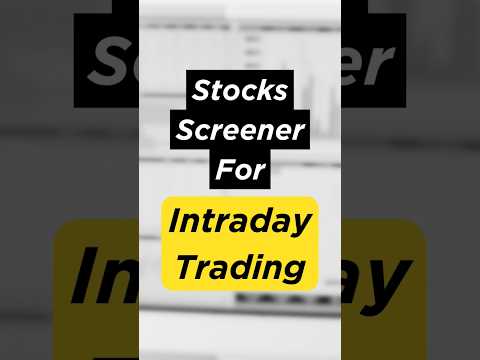 Stock Screener For Intraday Trading | Intraday Trading #stockmarket #sharemarket
