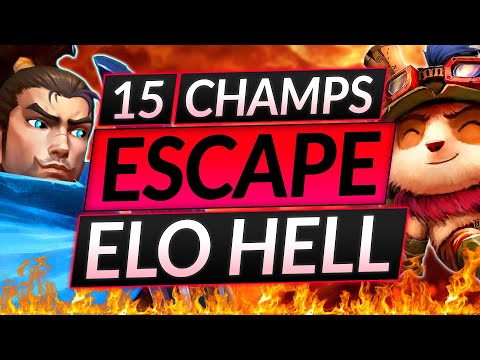 15 Champions to ESCAPE ELO HELL FAST (ALL ROLES) - Low Elo Picks for 11.24 - LoL Guide