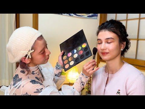 ASMR I GOT A VERY DETAILED MAKE UP!!! (very Close up) PART 2