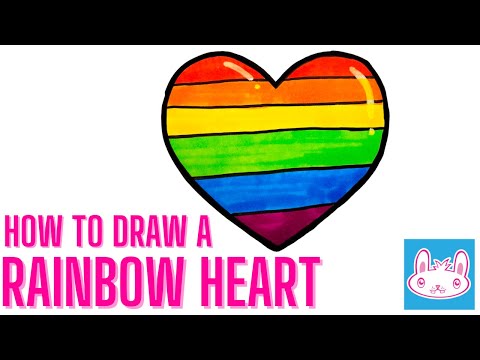 How to Draw a Rainbow Heart