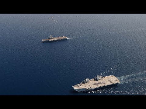 HMS Queen Elizabeth and FS Charles De Gaulle meet up