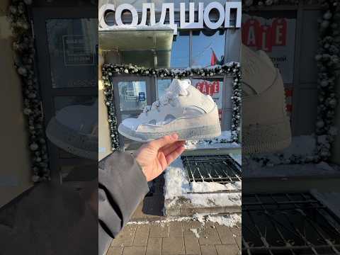 фото lanvin leather curb sneakers 'grey/white' 0