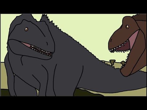 Jurassic World Prolog Rex vs Giga (animated)