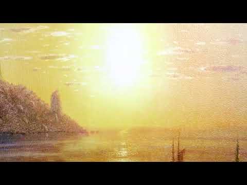 Миниатюра изображения товара Картина Декарт Море и горы на закате 8Л3448 (в раме)