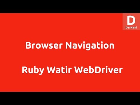 Browser Navigation in Watir WebDriver