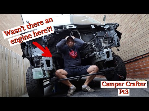 Salvage VW Crafter Engine Removal! - (Crafter Camper Build)