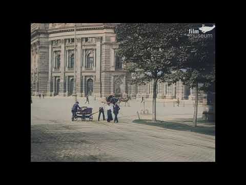 Vienna 1906 [4K, Colorized] Tram Streetcar Ride