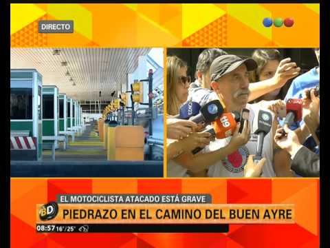 Motociclista grave tras ser atacado a piedrazos: habla familiar - telefe noticias