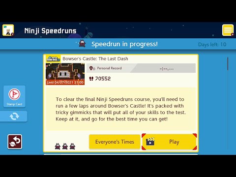 Super Mario Maker 2 Ninji Speedrun Grand Finale: Bowser's Castle-The Last Dash