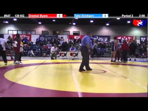 2011 U.S. Open SAT GR 120 KG: Dremiel Byers vs. Toby Erickson Semifinal