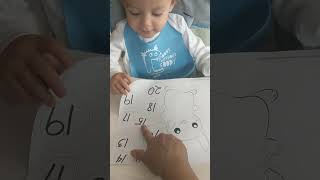 How to learn number with toddler Aiden.