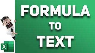 Convert formula to text in excel