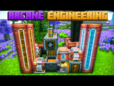 CyberFuel Studios - BUILDING AN IRON & RUBBER FARM! EP4 | Minecraft Create: Arcane Engineering [Modded Questing Factory]