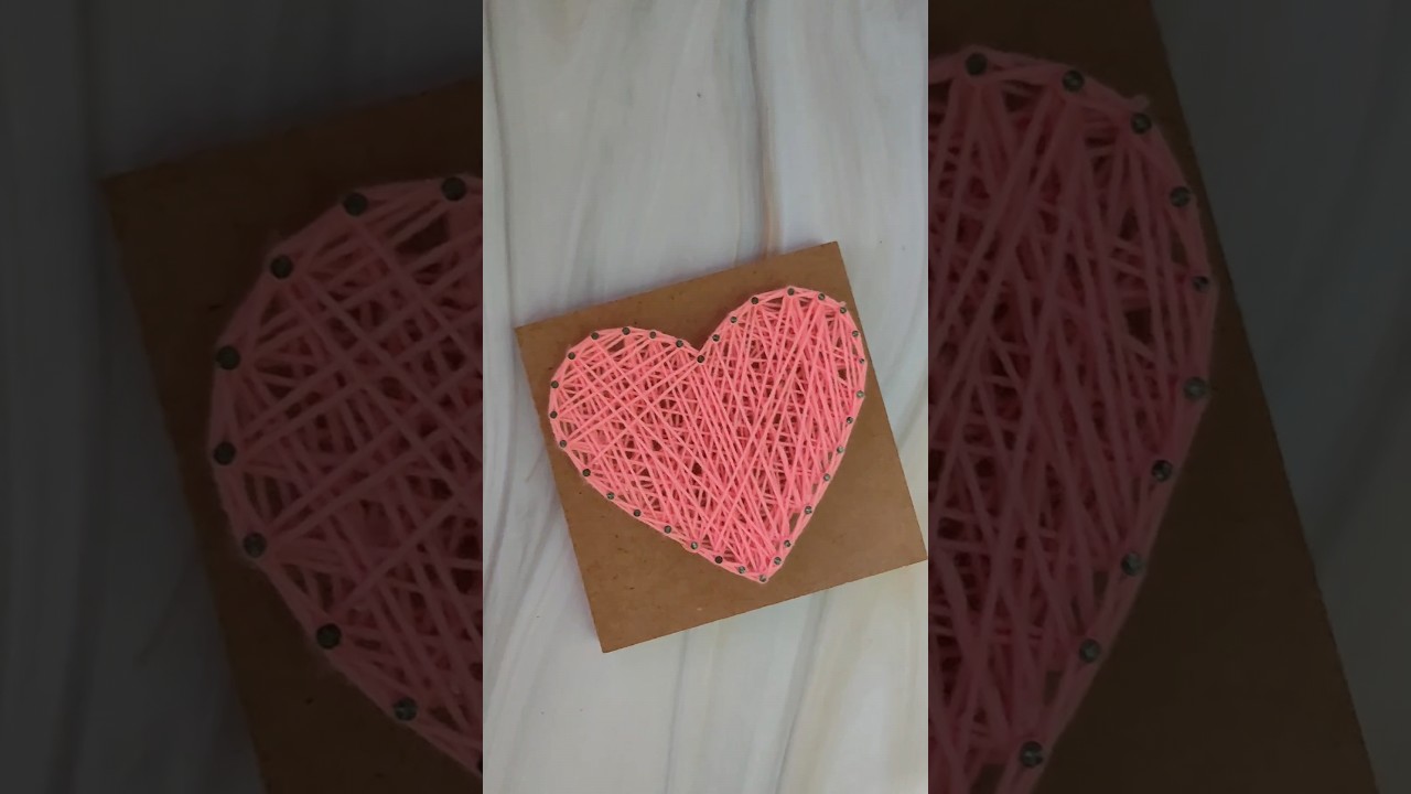 string art for beginners/heart string art/valentines day gift ideas #stringart #heartstringart