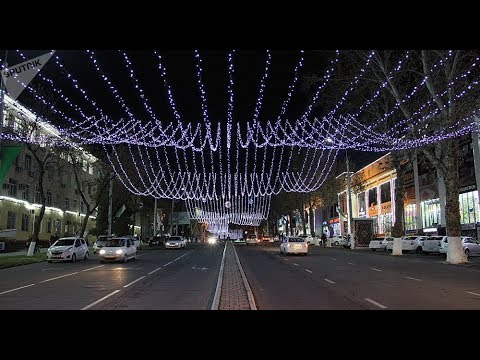 Ночной Ташкент в декабре