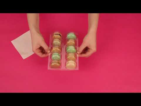 Part of a video titled How to Package Macarons - YouTube