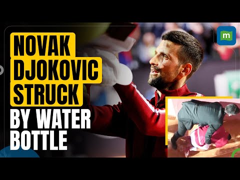 Tennis Star Novak Djokovic Hit on Head with Water Bottle at Italian Open