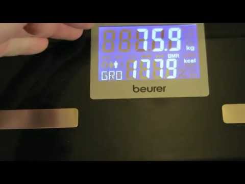Svarstyklės Weighing scale diagnostic Beurer BF 700 (juodos spalvos) video