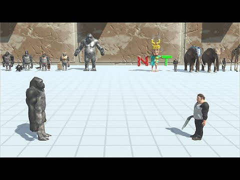 MUTANT PRIMATES VS MODERN HUMANS & MODERN MAMMALS - Animal Revolt Battle Simulator