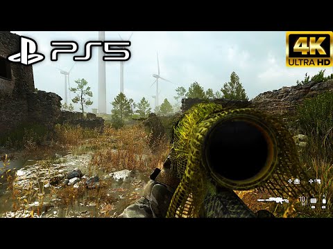 Call Of Duty Modern Warfare 2 All Ghillied Up Sniper Mission PS5 Gameplay 4K 60FPS