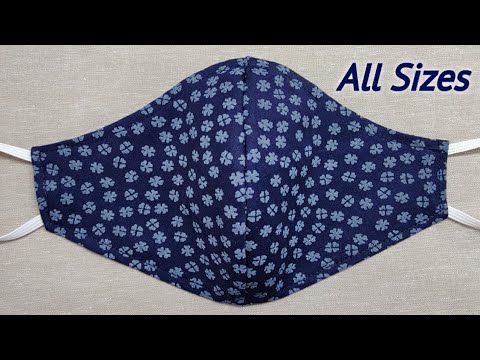 Just 5 Minutes Very Easy Pattern Mask - All Sizes | Face Mask Sewing Tutorial | Breathable Face Mask