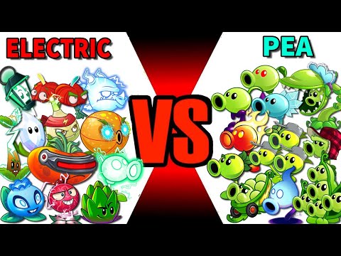 Team ELECTRIC vs PEA - Which Team Plant Will Win? - PvZ 2 Plant vs Plant