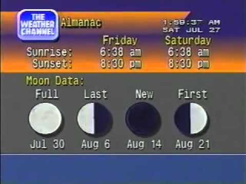 TWC Local Forecast   July 27, 1996   Dallas, Texas Weatherstar 4000   YouTube