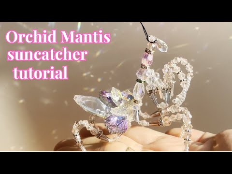 How to Make a Beaded Orchid Mantis Suncatcher