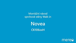 Sprchová stěna WALK IN, Novea, 120 x 200 cm, black ALU, sklo Čiré