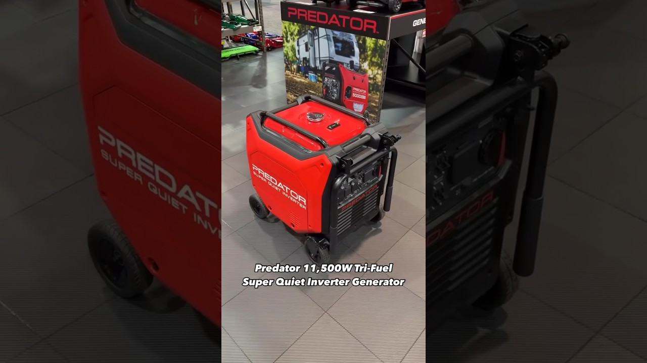 All-new Predator 11,500 Watt Tri-Fuel Super Quiet Inverter Generator | Harbor Freight