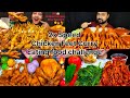 (SPICY FOOD:)Spicy Chicken Feet Curry,Chicken Curry, White Rice, Gravy, Salad, Eating food Challenge