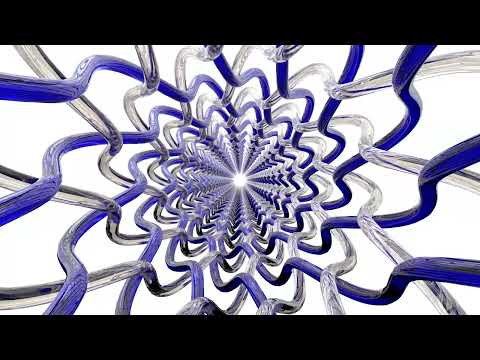 Blue and Clear Glass Tube Tunnel on White - Loop (Free to use)