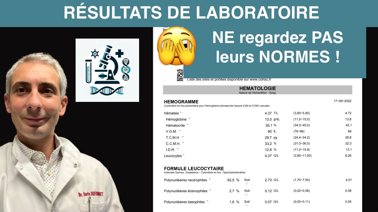 Pourquoi je n'utilise pas les normes des laboratoires