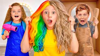 Download lagu Nastya and DIY beauty salon with Friends mp3