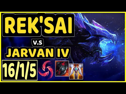 STEFAN (REK'SAI) vs JARVAN IV - 16/1/5 KDA JUNGLE GAMEPLAY - EUW Ranked GRANDMASTER