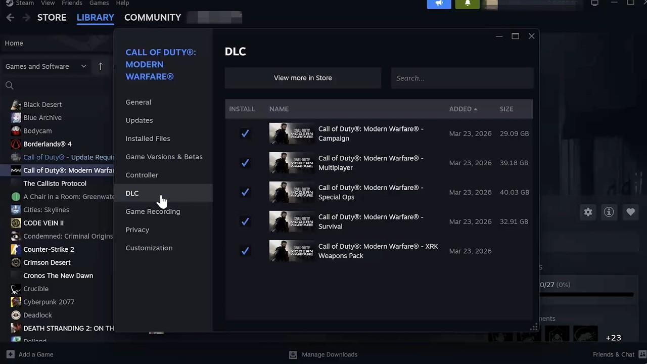 How To ONLY Install CoD Modern Warfare 2019 Multiplayer or Campaign, Special Ops or Survival