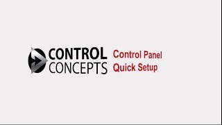 Control Panel: Quick Setup