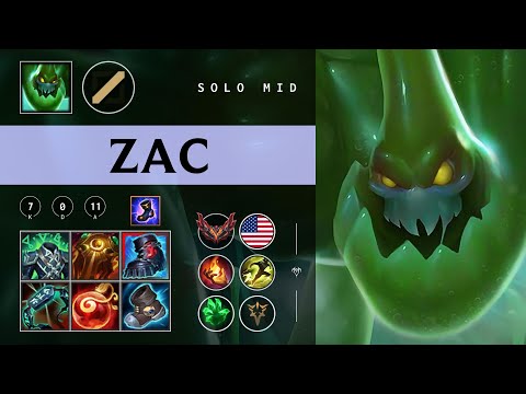 Zac Mid vs Galio - NA Grandmaster Patch 26.01