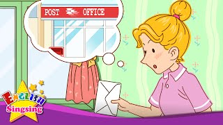 [Where] Where's the post office It's over there (Asking the way) - Easy Dialogue - English for Kids