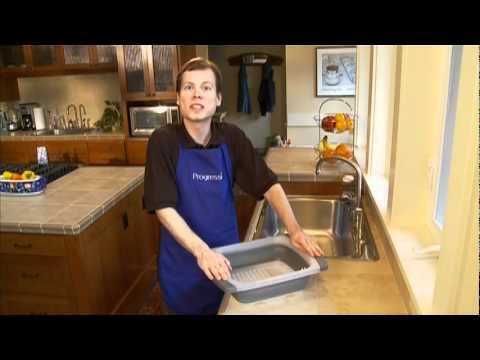 Collapsible-Over-the-Sink-Dish-Drainer - Progressive Kitchen Gadgets Demo