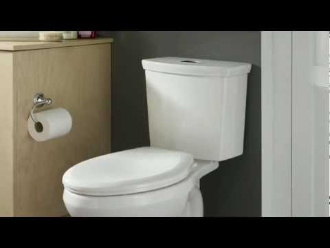 H2Option® Two-Piece Dual Flush 1.28 gpf/4.8 Lpf and 0.92 gpf/3.5 Lpf Chair Height Elongated Toilet Less Seat // WHITE // YouTube Video