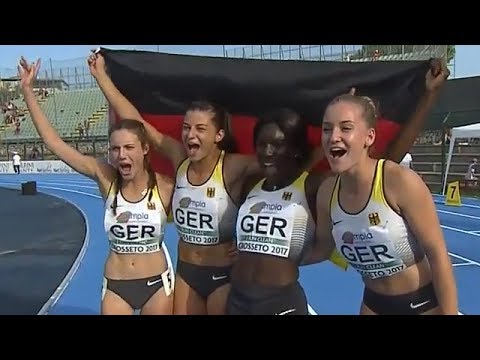 4 x 100m Relay WOMEN FINAL U20 CHAMPIONSHIPS - GROSSETO 2017