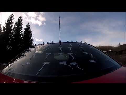 Airflow over the rear window with Vortex Generators and without. Test