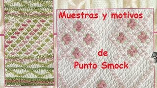 Muestras y motivos de Punto Smock