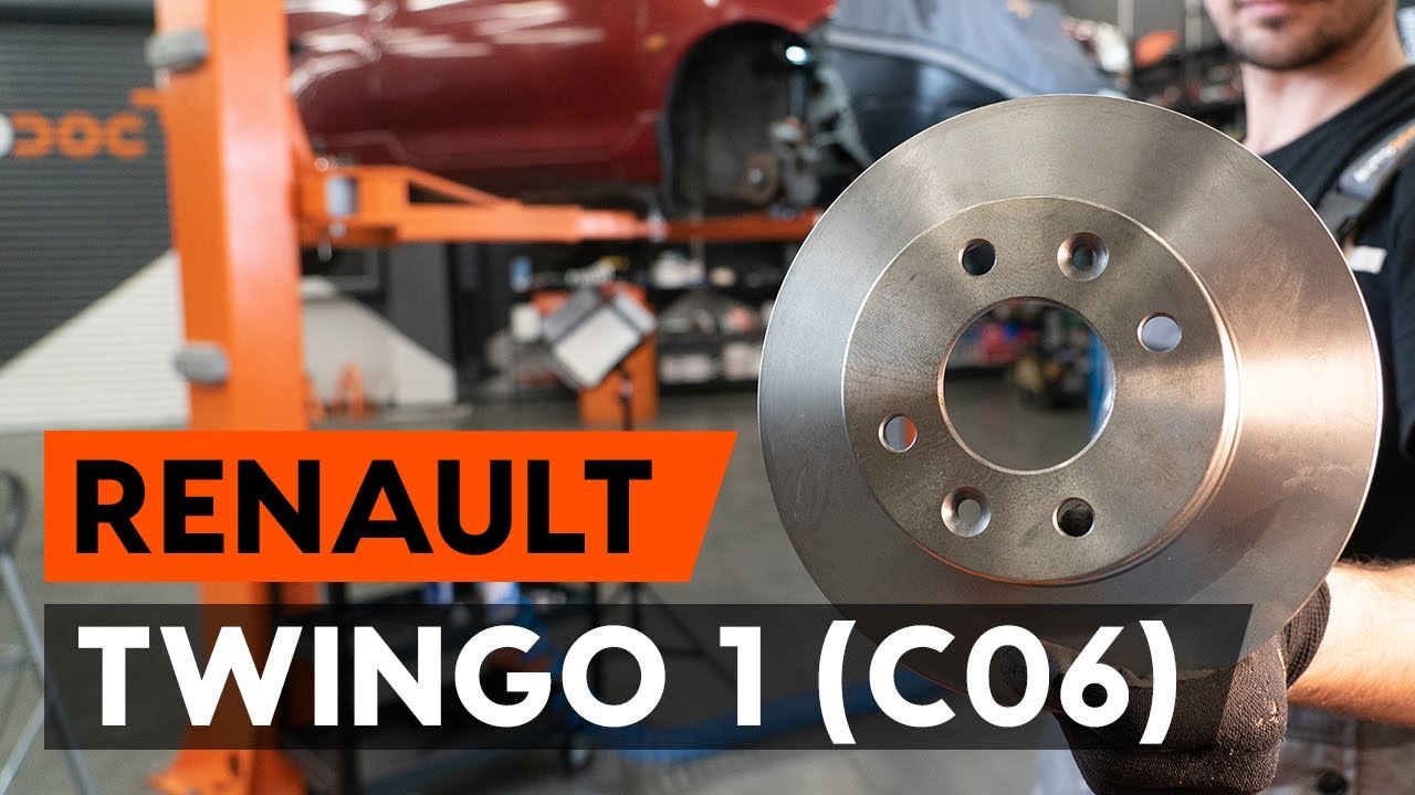 Kā nomainīt: priekšas bremžu diskus Renault Twingo C06 - nomaiņas ceļvedis