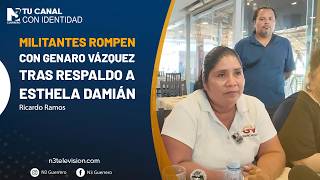 Militantes rompen con Genaro Vázquez tras respaldo a Esthela Damián